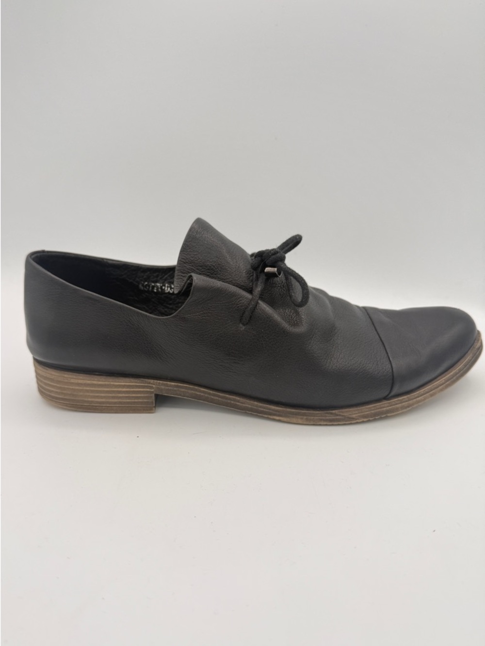 Django & Juliette Kotty Slip on Loafer Black Leather Minimalist  Scandi 39